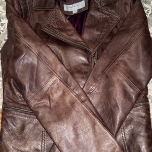 Marc New York Dark Brown Leather Jacket